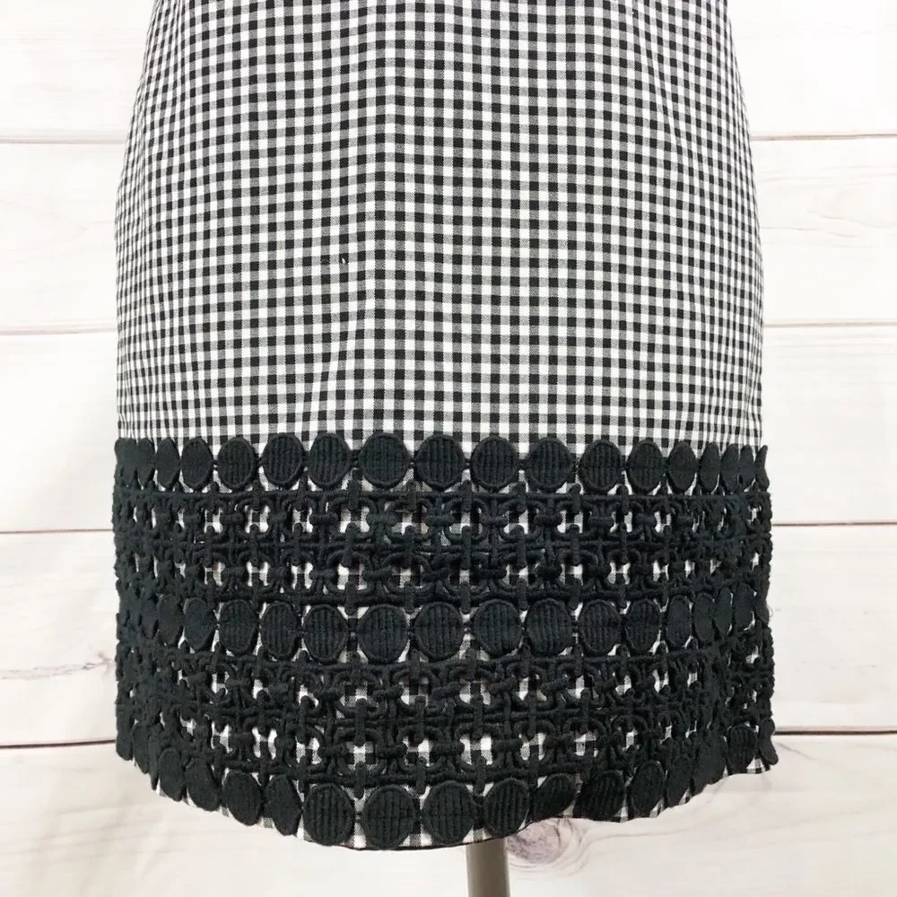 Michael Kors black & white check dress size 4